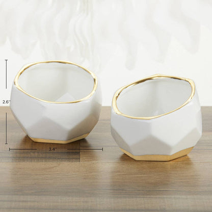 Geometric Ceramic Planter - Small (Set of 3)