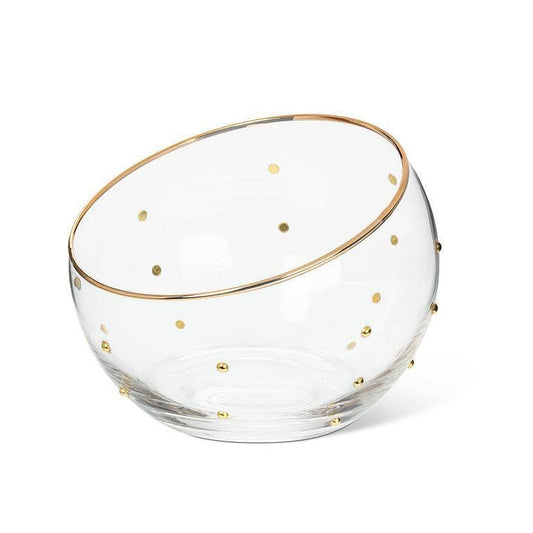 Medium Angled Bowl with Dots