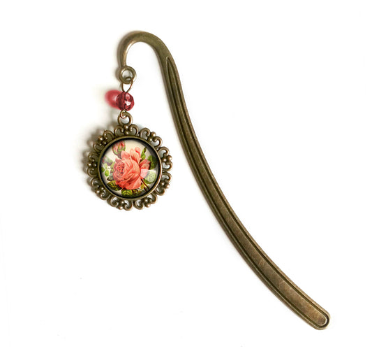 Victorian Tea Rose Romantic Floral Bookmark
