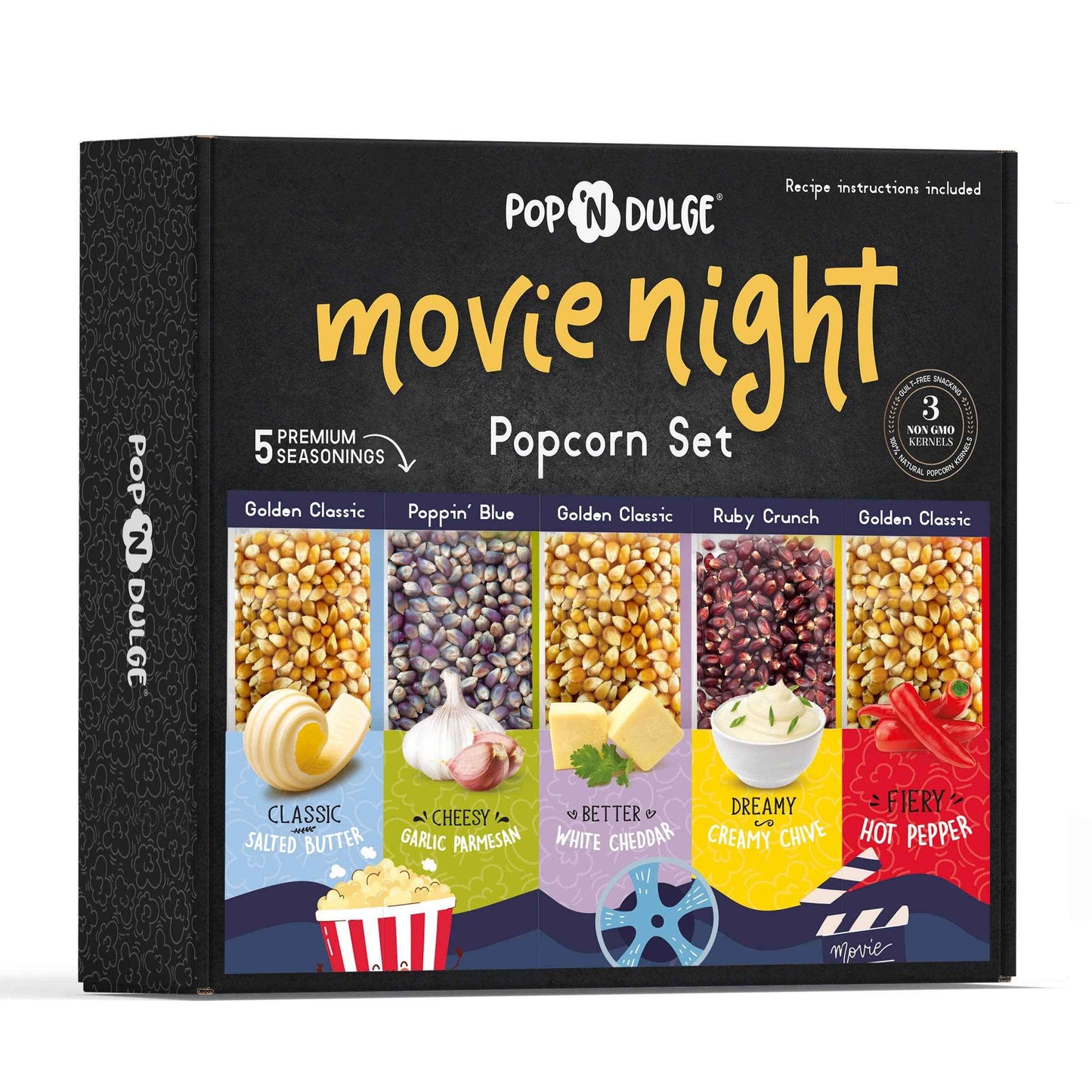 Movie Night Gift Basket Gourmet Popcorn Gift Set Fathers Day