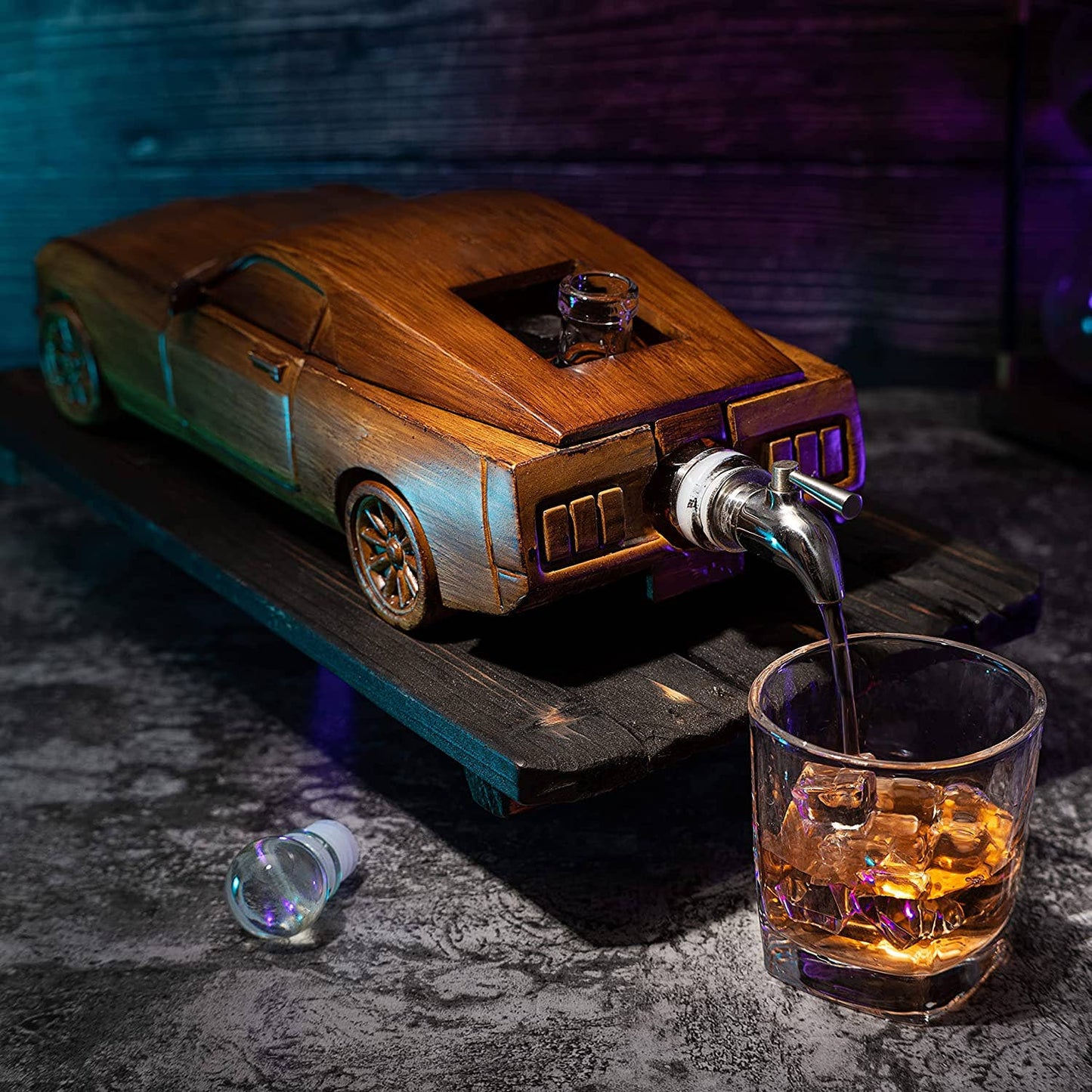 Mustang Car Wine & Whiskey Decanter Set 500ml