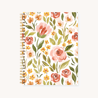 Elyse Breanne Design - Spring Garden 7x9 Hardcover Spiral Notebook