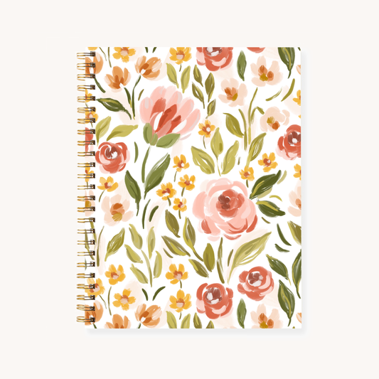 Elyse Breanne Design - Spring Garden 7x9 Hardcover Spiral Notebook