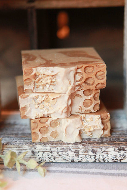 Oatmeal, Goats Milk & Honey Artisan Soap, Luxury Shea Butter