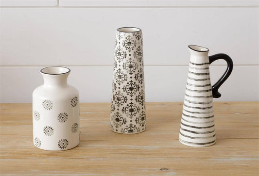 Arabesque And Stripes Bud Vases sold separately