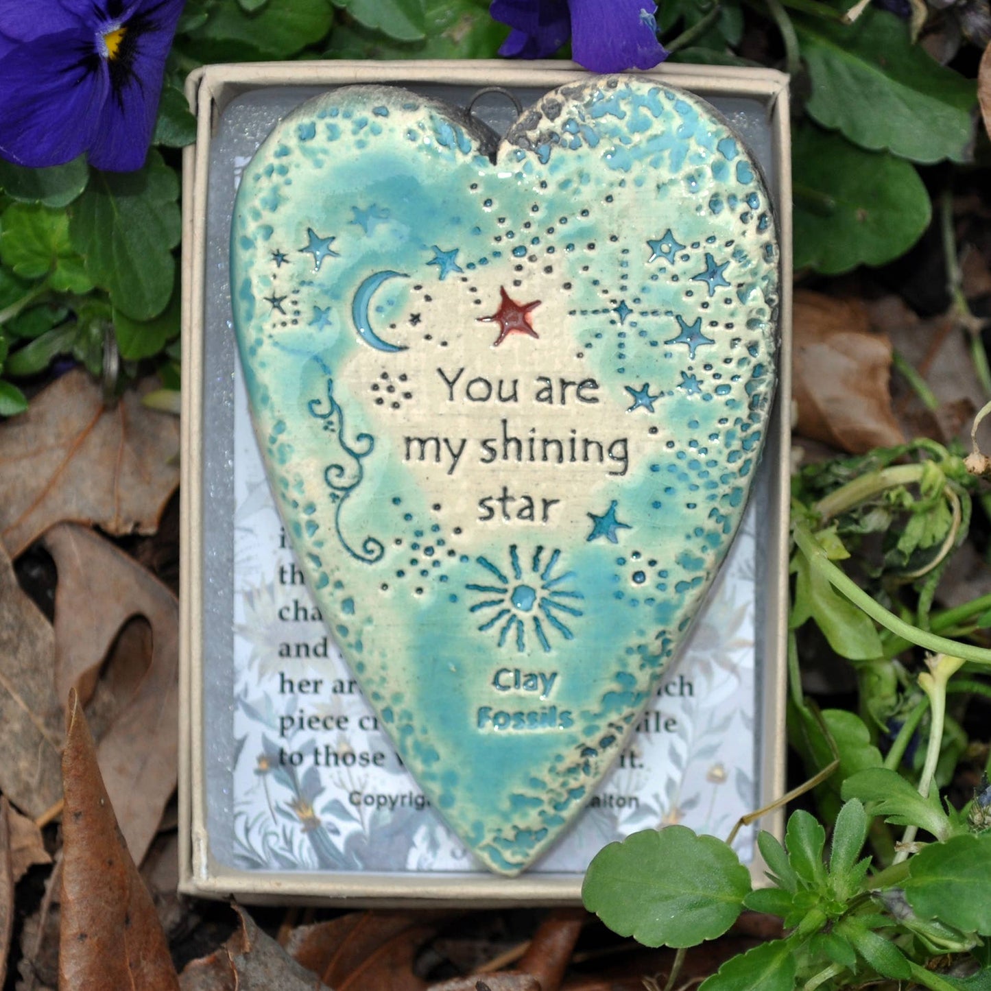 Shining Star , pottery ornament, USA, gift, handmade