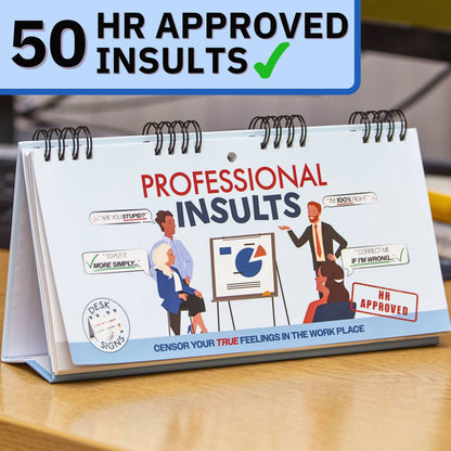 Professional Insults Gag Flip Book - Novelty Gifts
