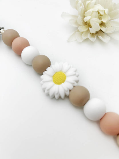 Daisy Flower Silicone Pacifier Clip