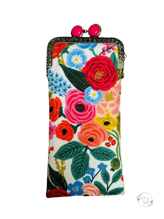 Eyeglass Case - Garden Party in Cream