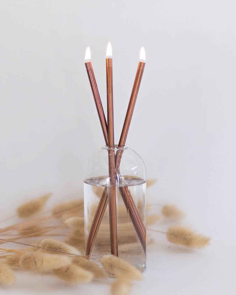Copper Everlasting Candles - Reusable Steel Oil Candles