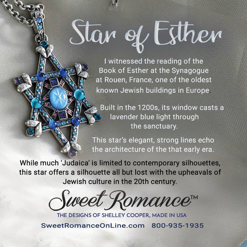Joyería Sweet Romance - Collar con Estrella de Ester y Magen David para Israel N370