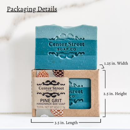 Pine Grit Exfoliating Handmade Bar Soap - 4oz