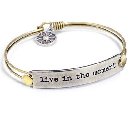 Joyería Sweet Romance: Pulseras de barra con mensaje inspirador