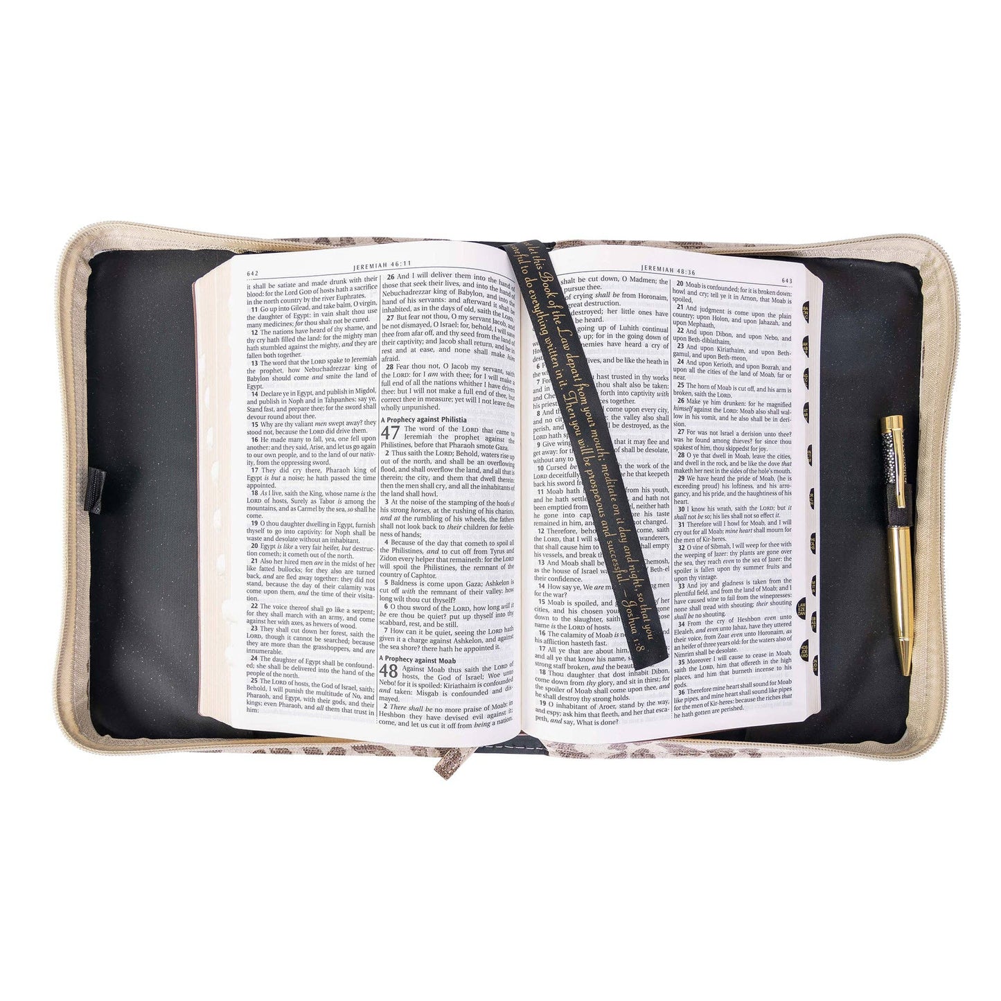 Divinity Boutique - Divine Details: Bible Cover - Leopard w/Metallic Gold