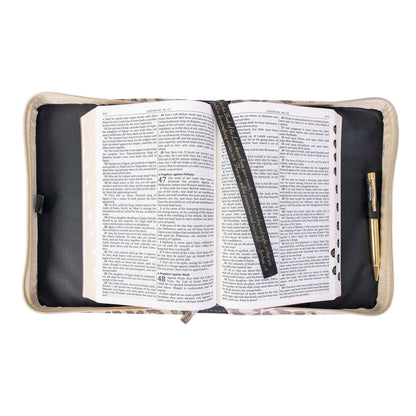 Divinity Boutique - Divine Details: Bible Cover - Leopard w/Metallic Gold
