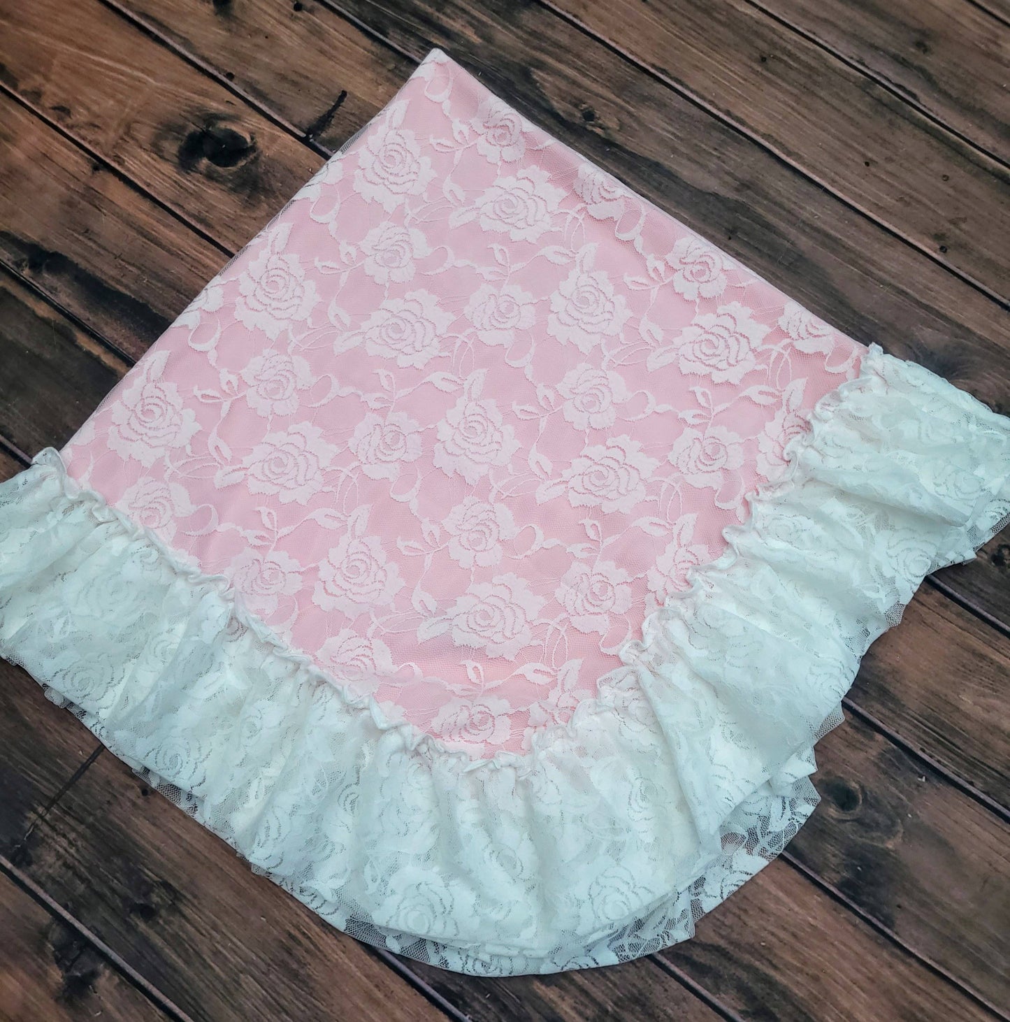 Lace receiving blanket