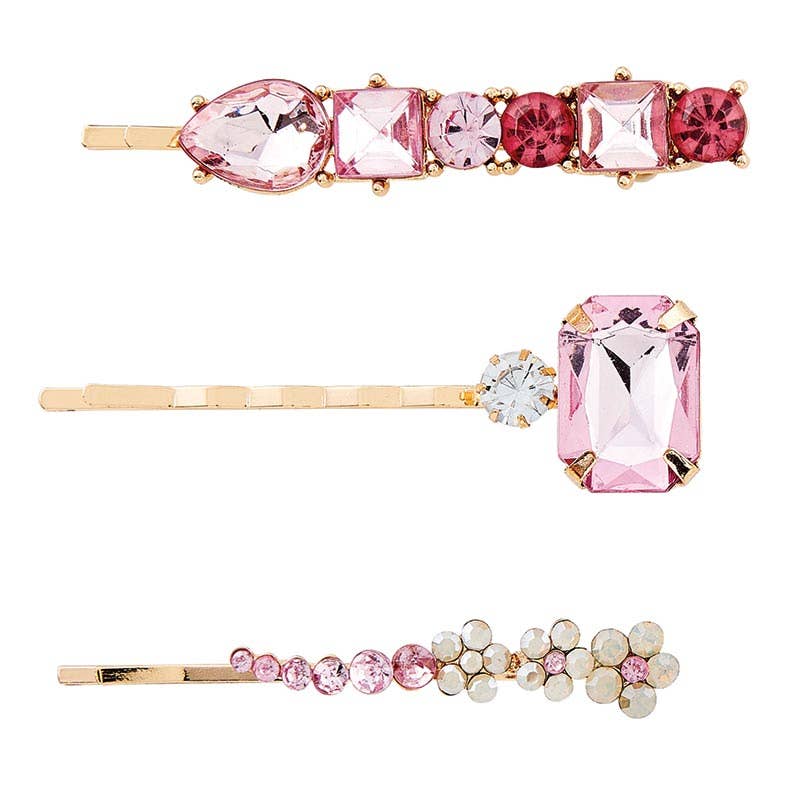 Crystal Hair Pins - Rose Jewels