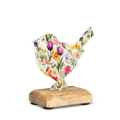 Flower Bird on Base-4"H