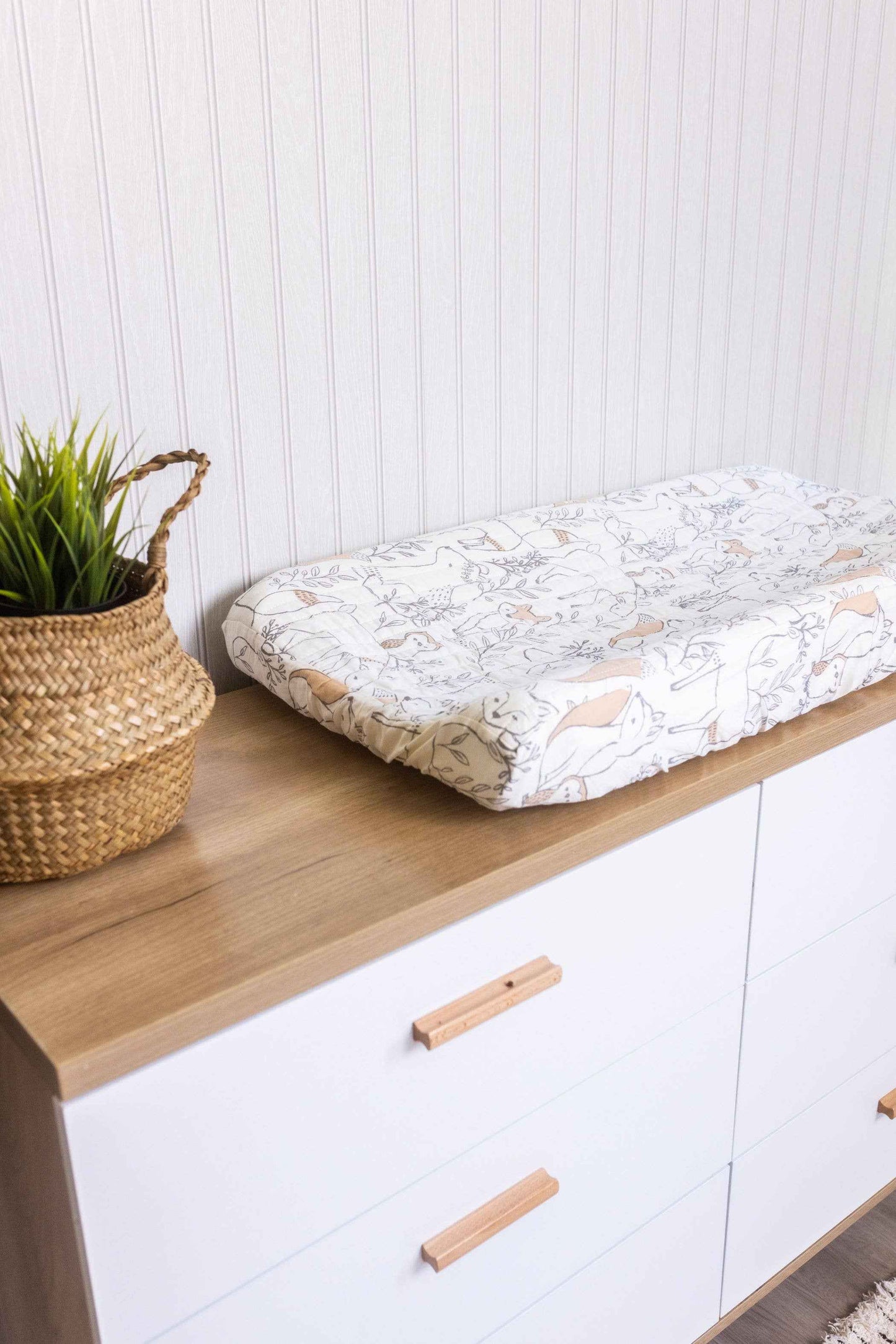 Crane Baby - Ezra Woodland Change Pad Cover (Fox Print)