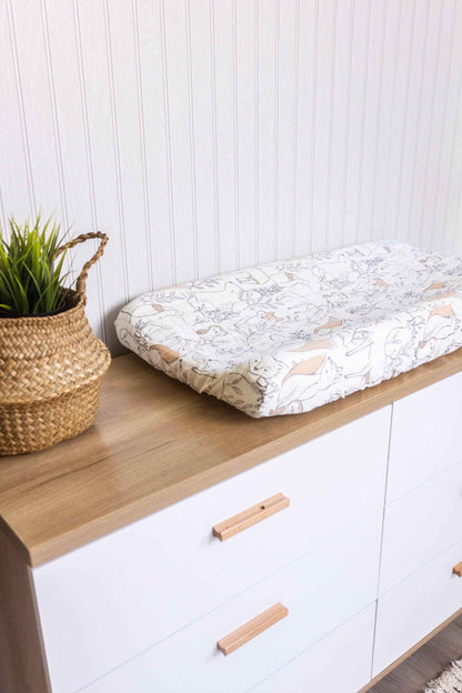 Crane Baby - Ezra Woodland Change Pad Cover (Fox Print)
