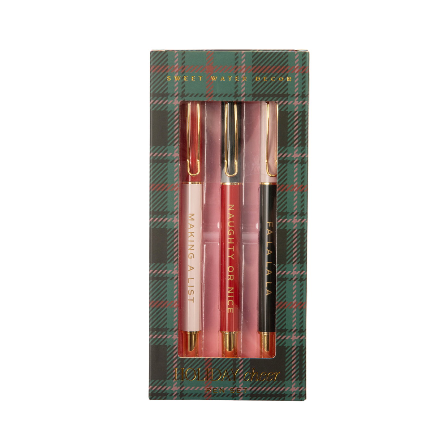 Holiday Cheer Metal Pen Set - Stocking Stuffers, Gifts