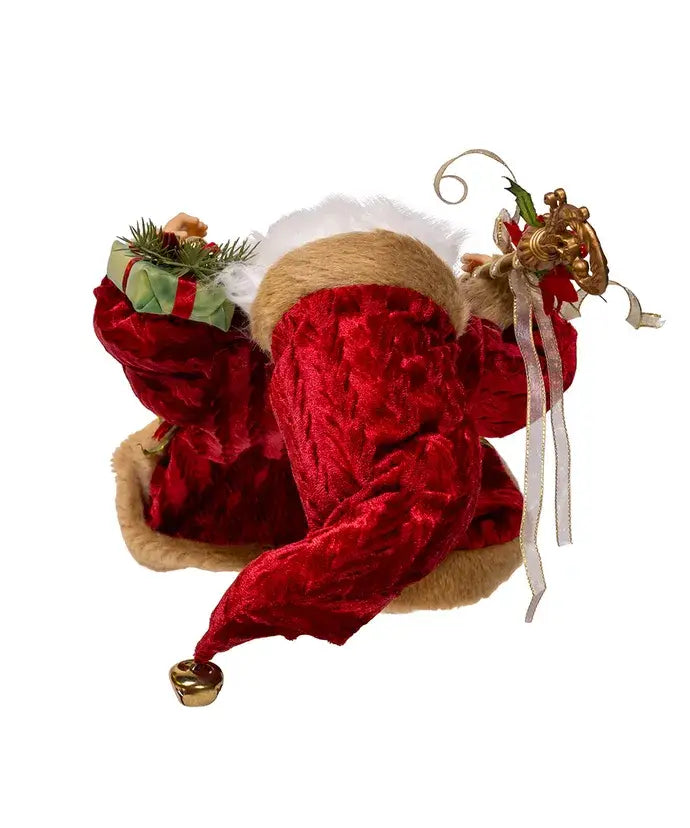 18" Elegant Red Santa Tablepiece