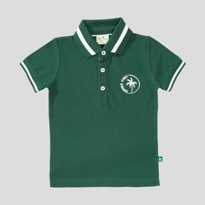 Polo Shirt with Striped Jogger Set for Toddler Boys: 2-3Yrs