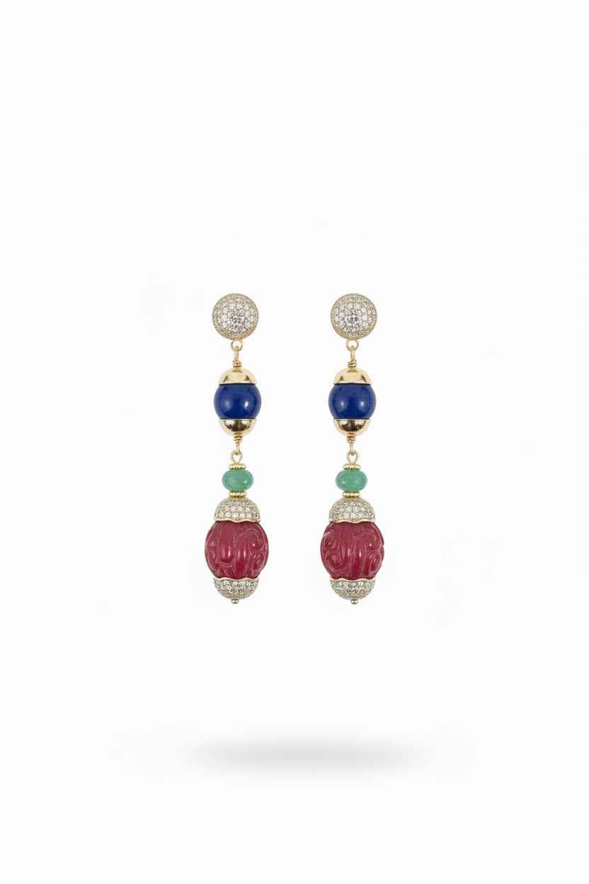 Malfatti Earring Blue and Red