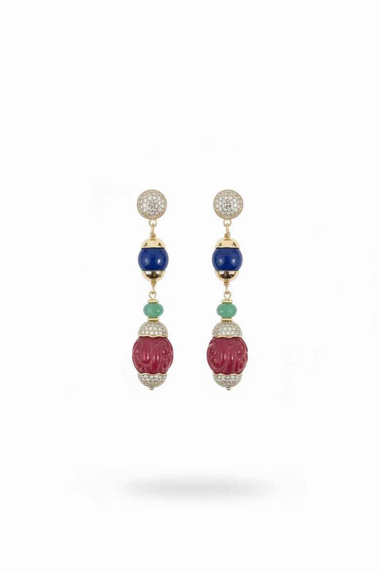 Malfatti Earring Blue and Red