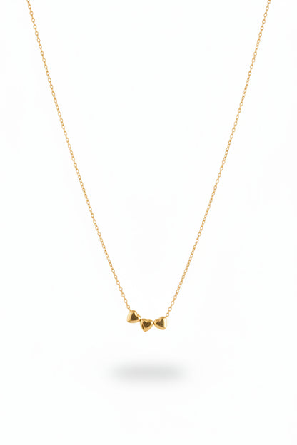 Dainty 3 Heart Necklace