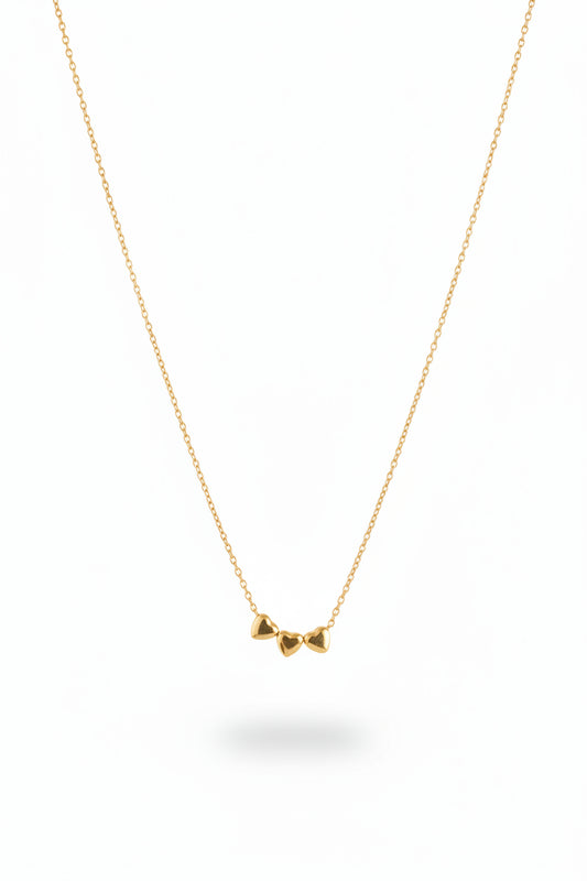 Dainty 3 Heart Necklace
