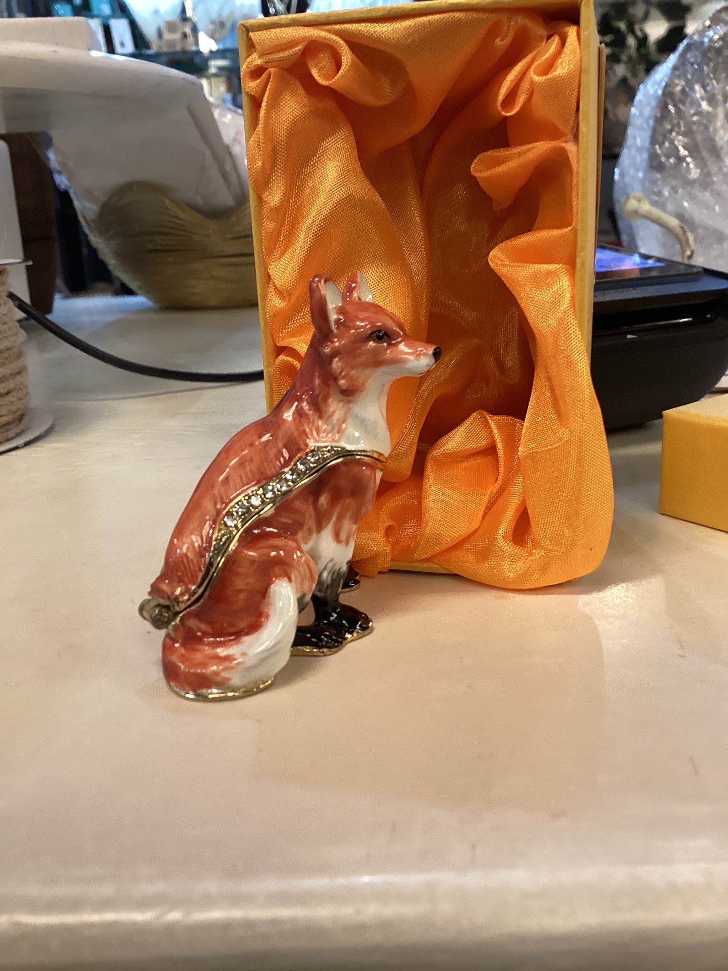 Red Fox Trinket Box