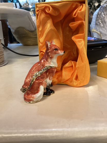Red Fox Trinket Box