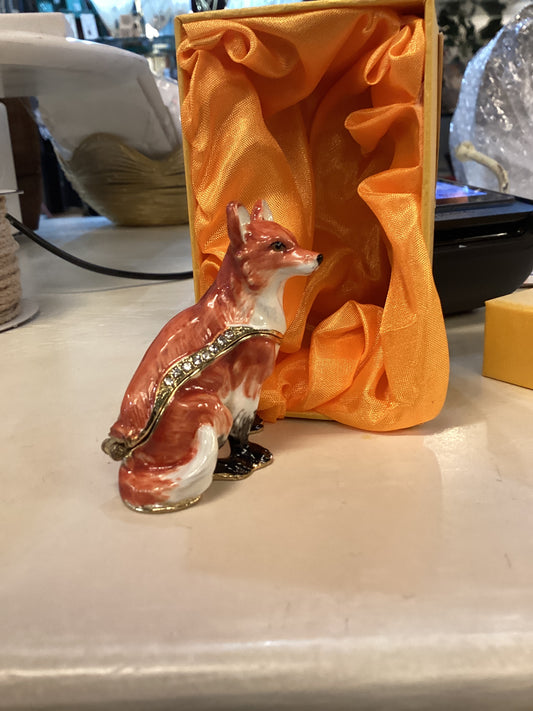 Red Fox Trinket Box