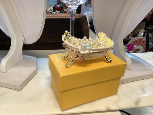 Kitten in Bubble Bath Trinket Box