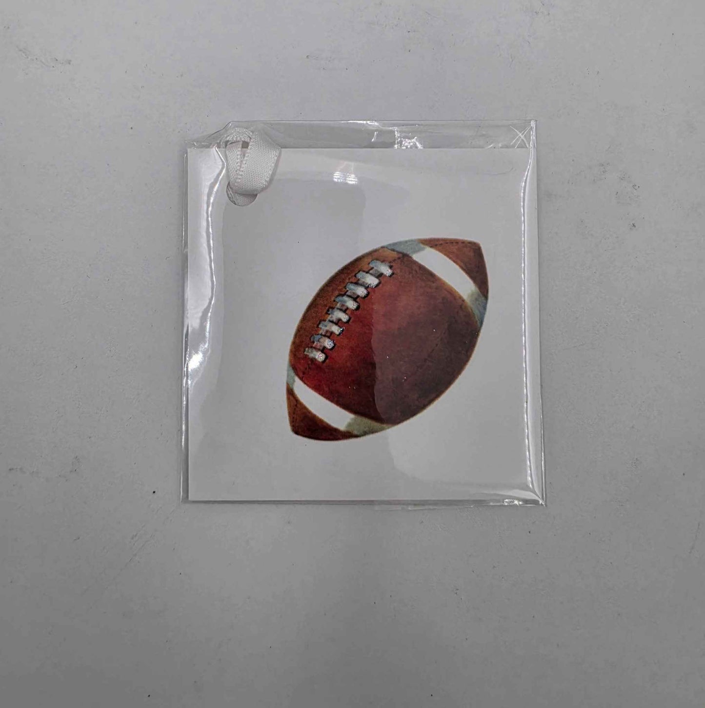Football Flat Gift Tag w/ribbon sold separately