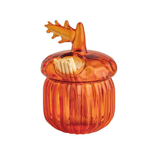 Brown Acorn Toothpick Holder