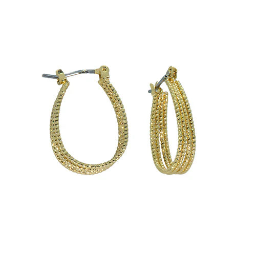 4 Row Textured Hoops - Yellow