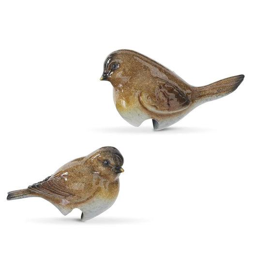 Assorted 3.5 Inch Brown Bird Pot Hangers (2 Styles)