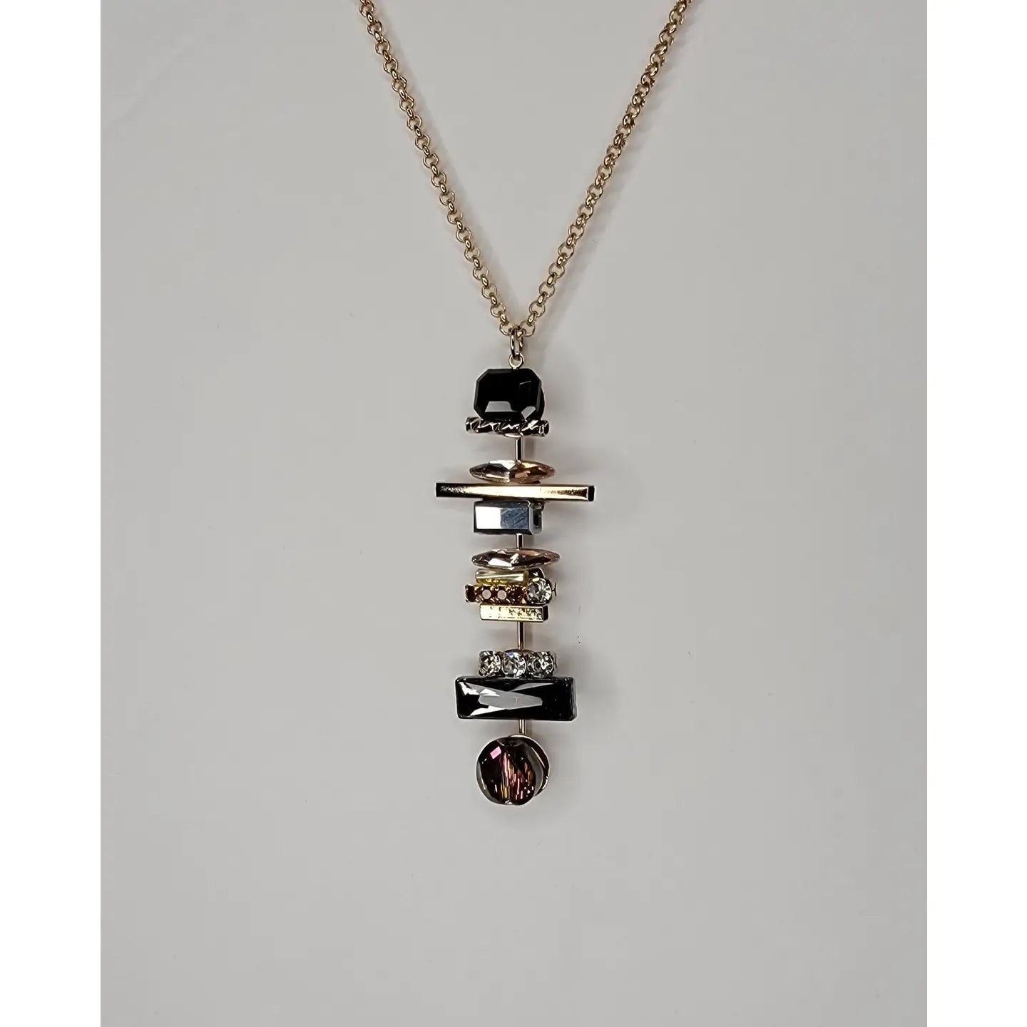 Black Handmade Crystal Necklace