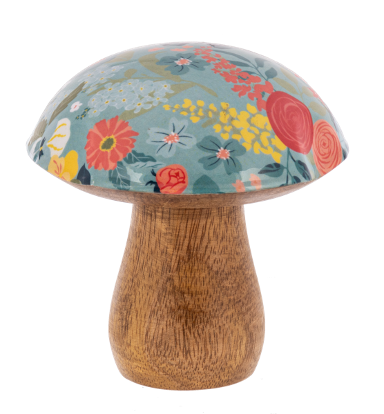 Blue Floral Mushroom