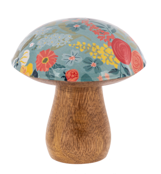 Blue Floral Mushroom