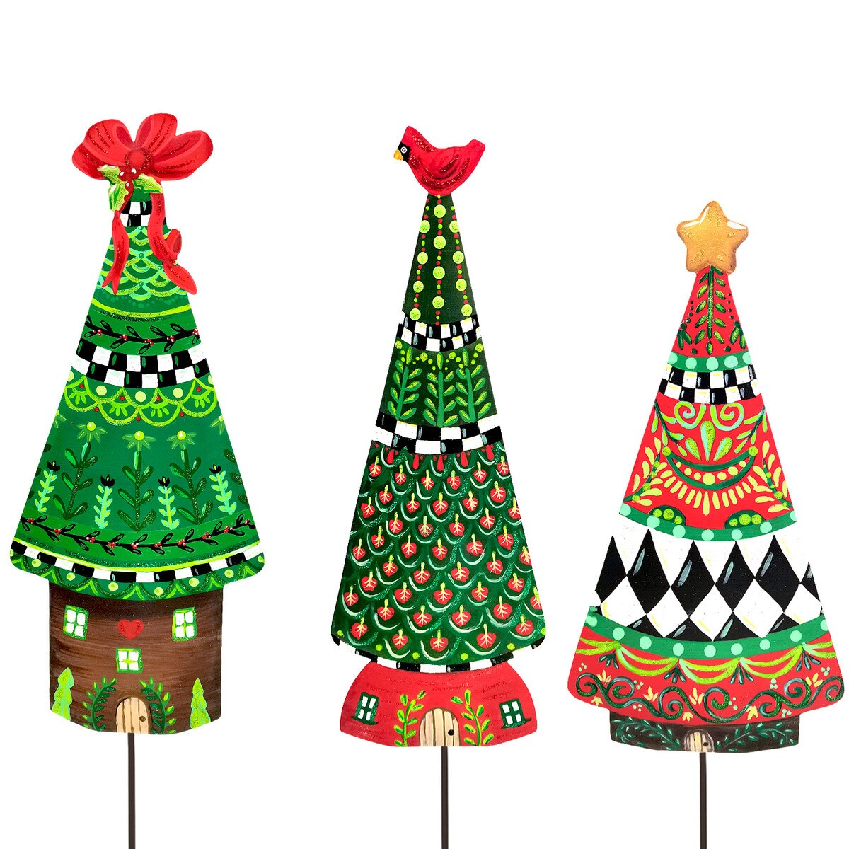Christmas Cottage Cone Tree Houses