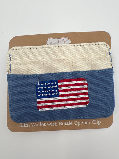 Embroidered Slim Wallet