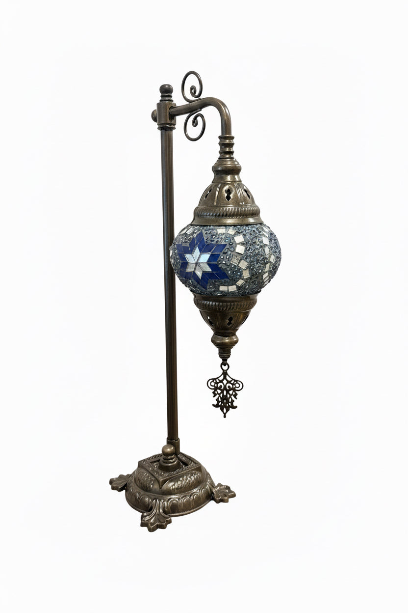PRESSED MOSAIC SHADE "LIGHTPOST" TABLE LAMP