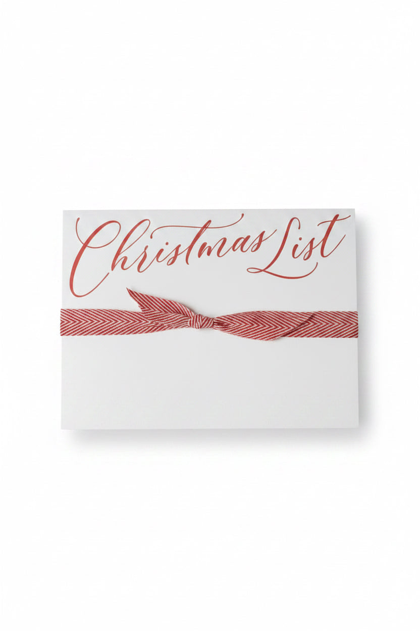 Bloc de notas para lista de Navidad