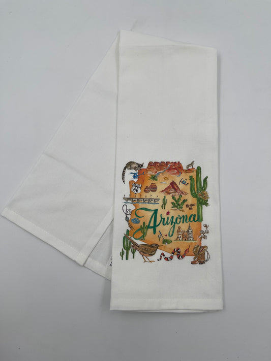 Arizona Kitchen towel, Painted icons
