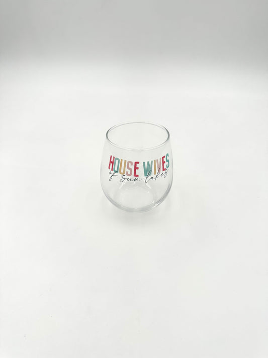 Stemless Wine Glasses- Watercolor City
