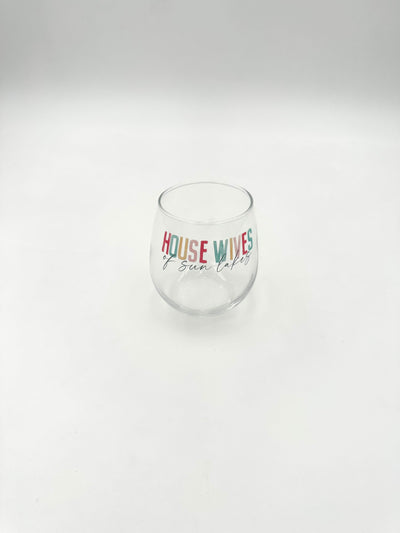 Stemless Wine Glasses- Watercolor City