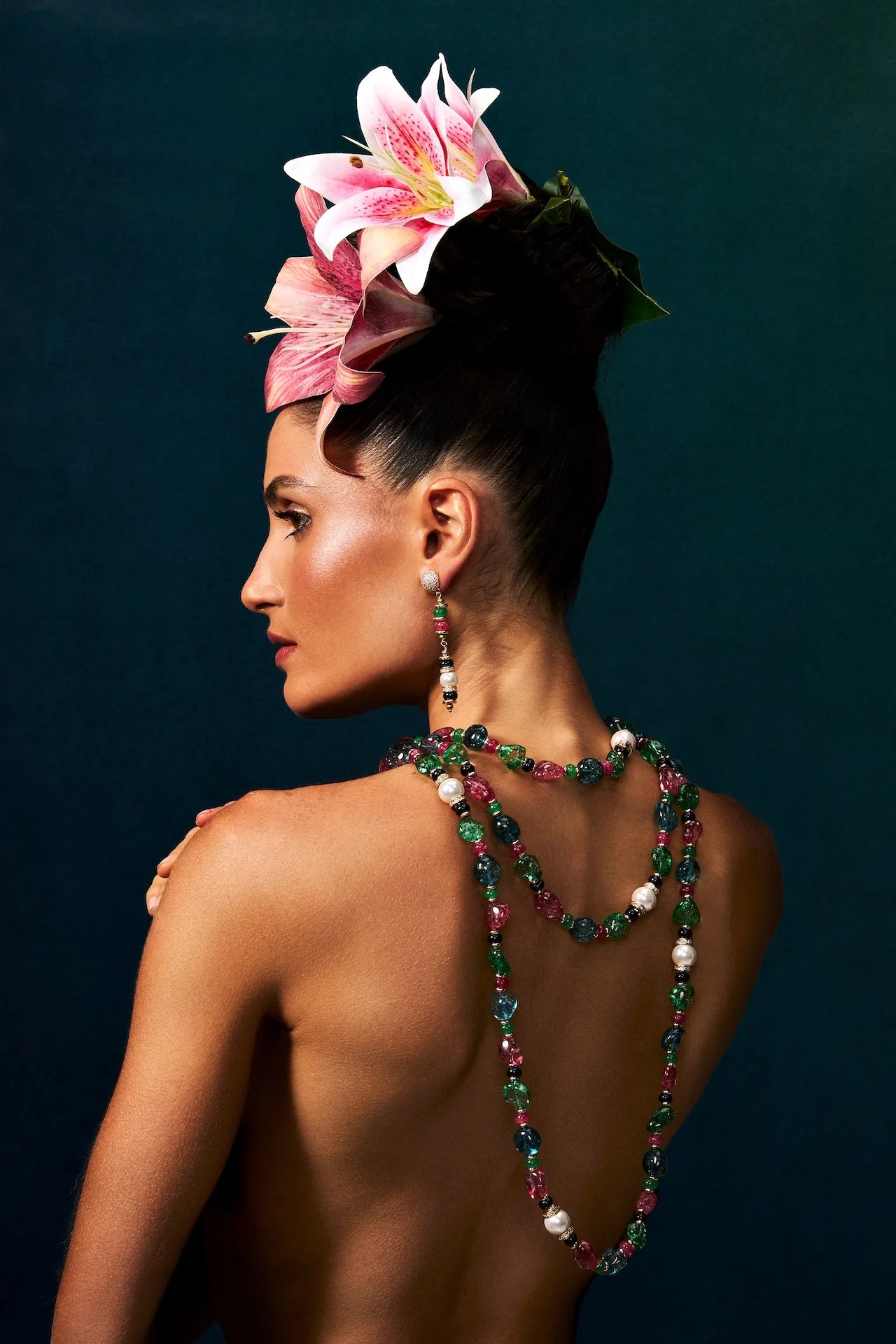 Di Cavalcanti Necklace Red, Blue, Green Quartz